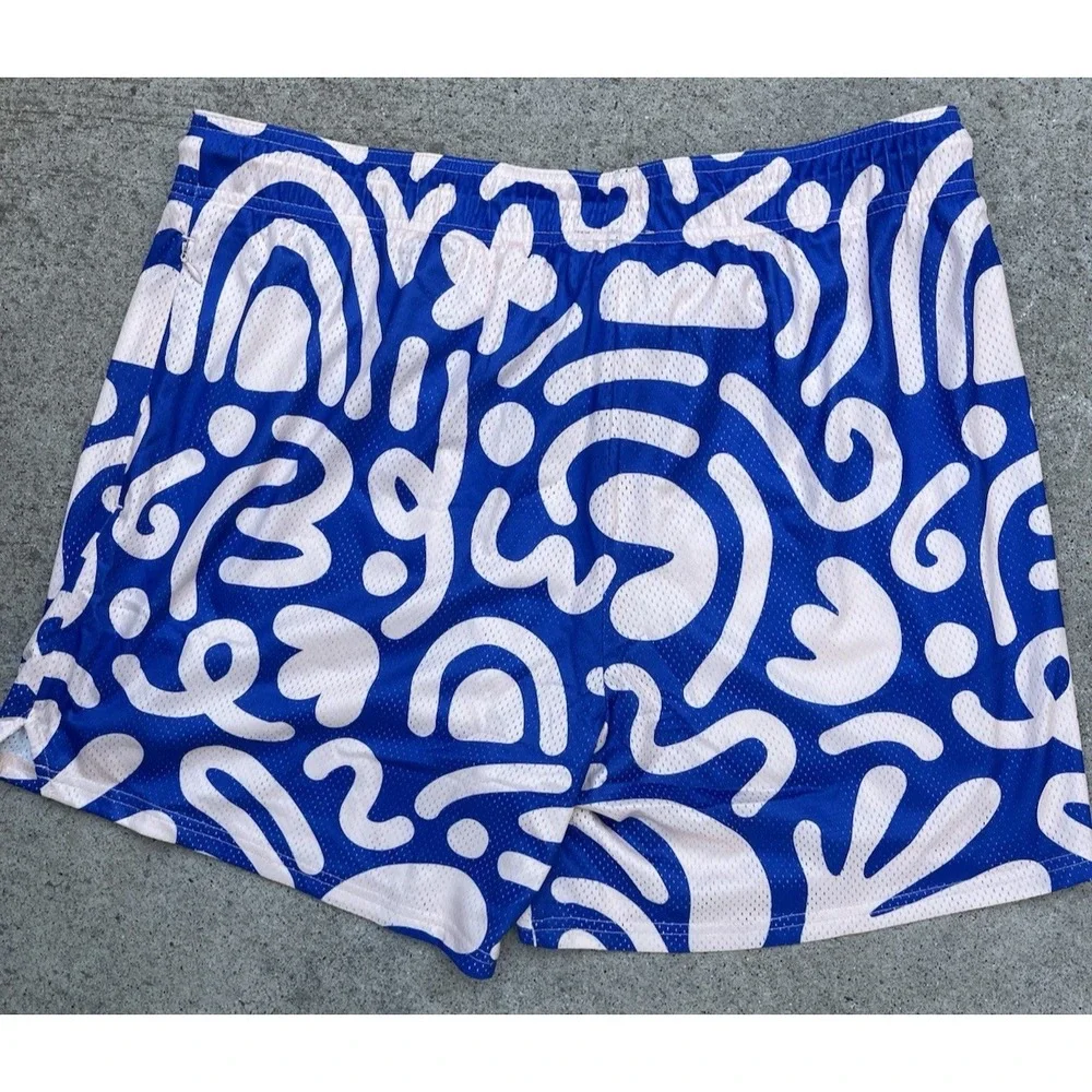 Men's Lumberlegs Trunks Multicolor Embroidered 2XL Mesh NWT Pocket Swim Surf